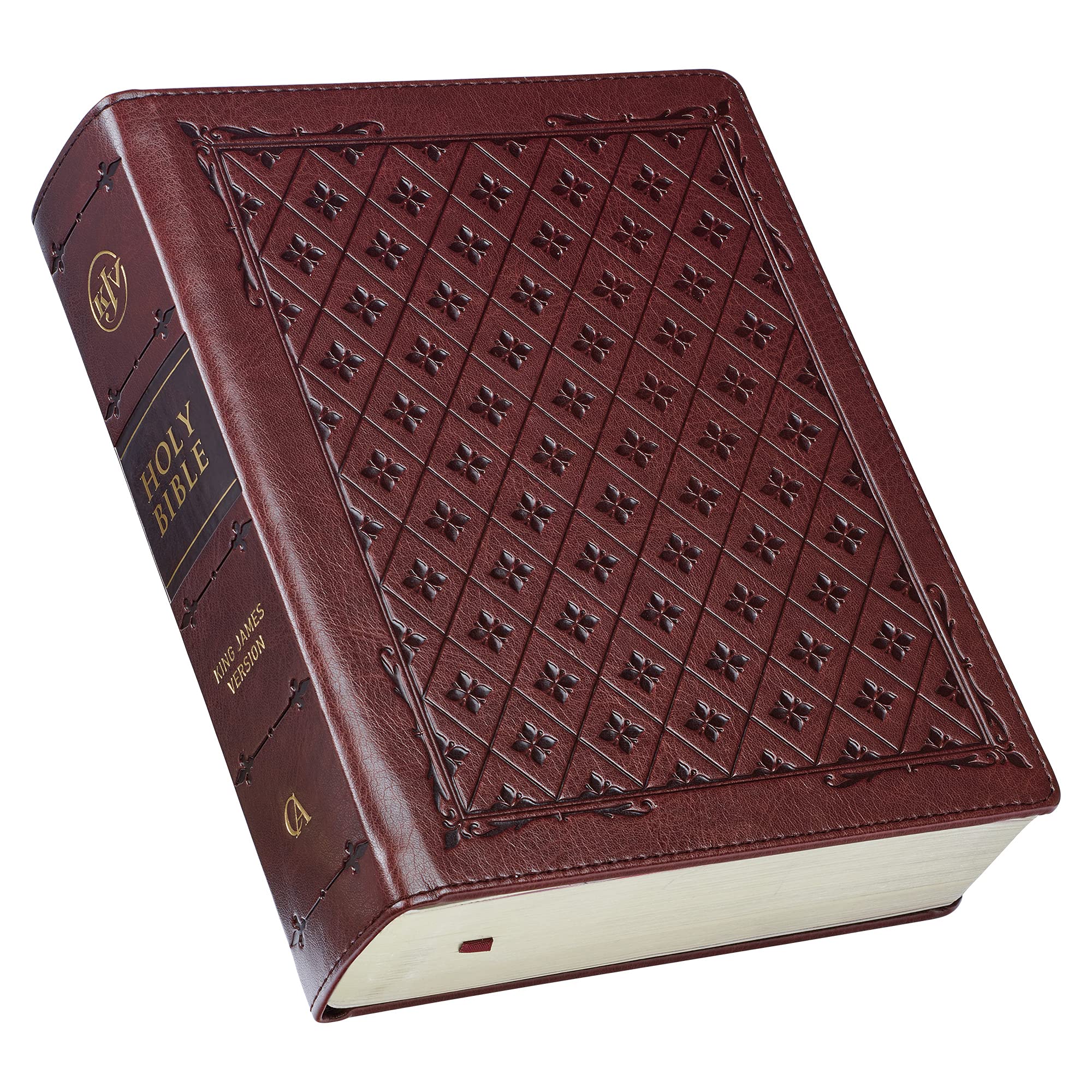 KJV Holy Bible, Large Print Note-taking Bible, Faux Leather Hardcover - King James Version, Burgundy (KJV Note-taking Editions)