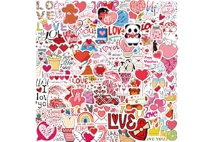 MAIOUSU STORE 100PCS Valentine's Day Stickers Love Stickers, Love Heart Stickers Vinyl Waterproof Romantic Valentine Stickers for Laptops Gifts Water Bottles Scooters and Valentine's Day Wall Window Decorations(2)