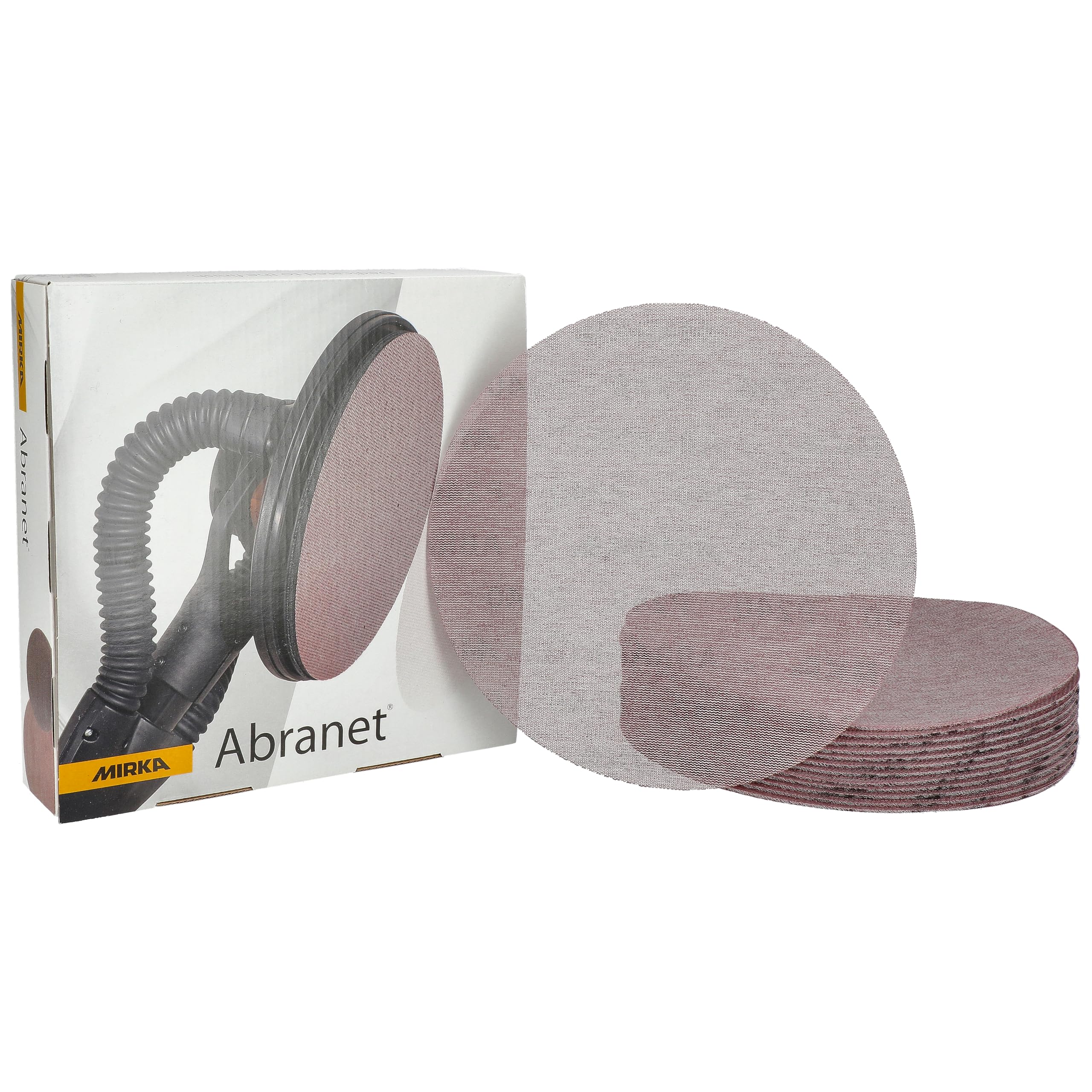 Mirka Abranet sanding disc with net Ø 225 mm Hook & loop/Grit P240 / 25 pcs/for sanding wood, filler, varnish, plastics / 54223025252525