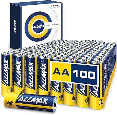 Allmax AA Maximum Power Alkaline Batteries 100 Count