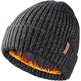 FURTALK Double Layer Winter Hats for Men Women Beanie Thick Cuffed Warm Ski Hats