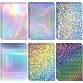 30 Sheets Holographic Card Stock Metallic Cardstock Paper Glitter Cardstock 8.3 x 11.6,250gsm/92lb Shiny Iridescent Mirror Pa