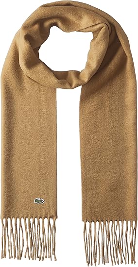 Amazon ラコステ マフラー Msm58f メンズ キャメル Eu 000 Free サイズ ストール マフラー 通販