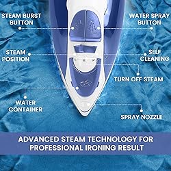 Utopia Home Steam Iron for Clothes - Non-Stick