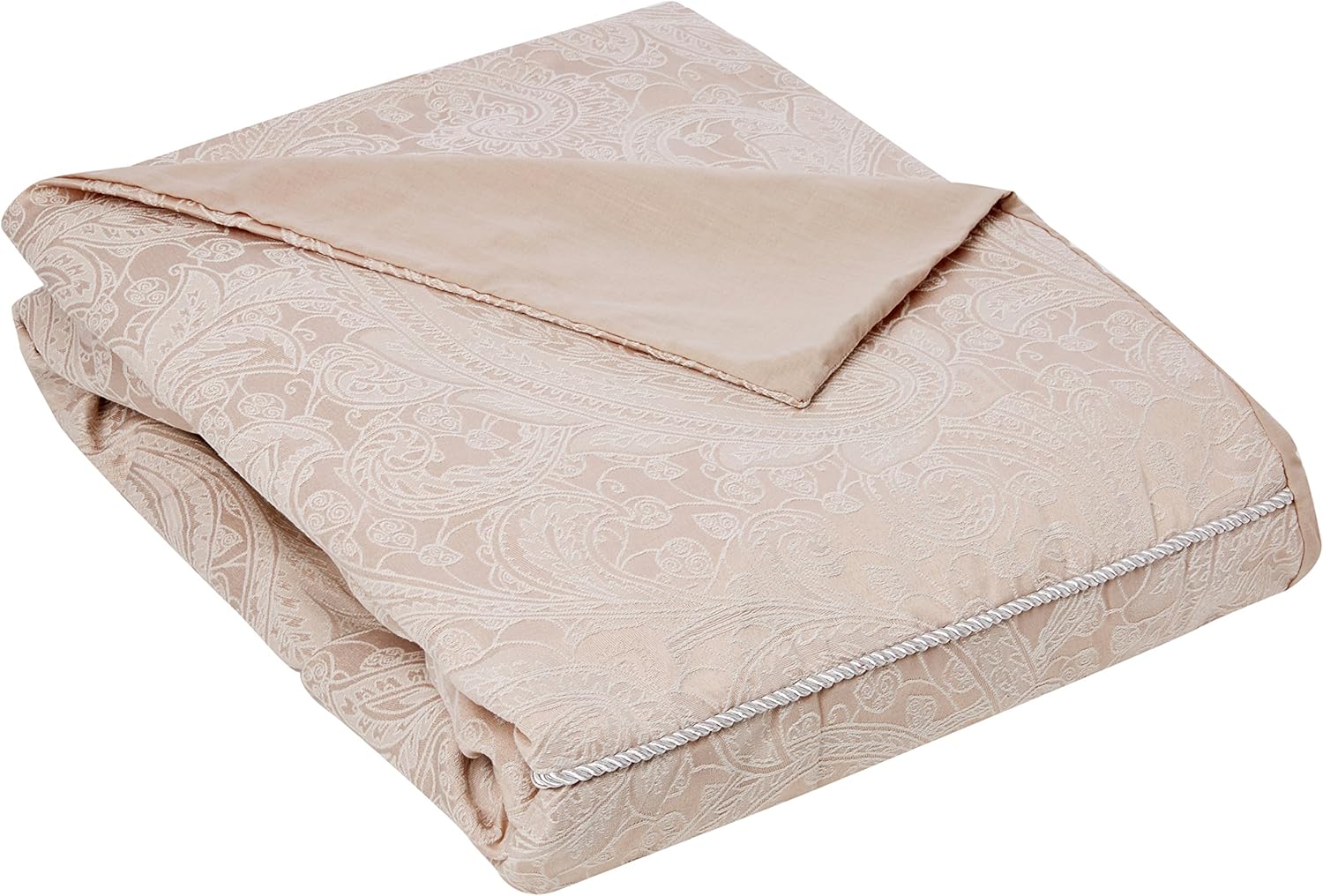 Julian Charles Paisley Jacquard Duvet Cover, Cotton, Natural, Double