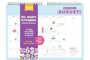 So. Many. Stickers. Activity Calendar 2021-2022: A 17-Month Wall Calendar to Keep Track of Your Life (Pipsticks+Workman)