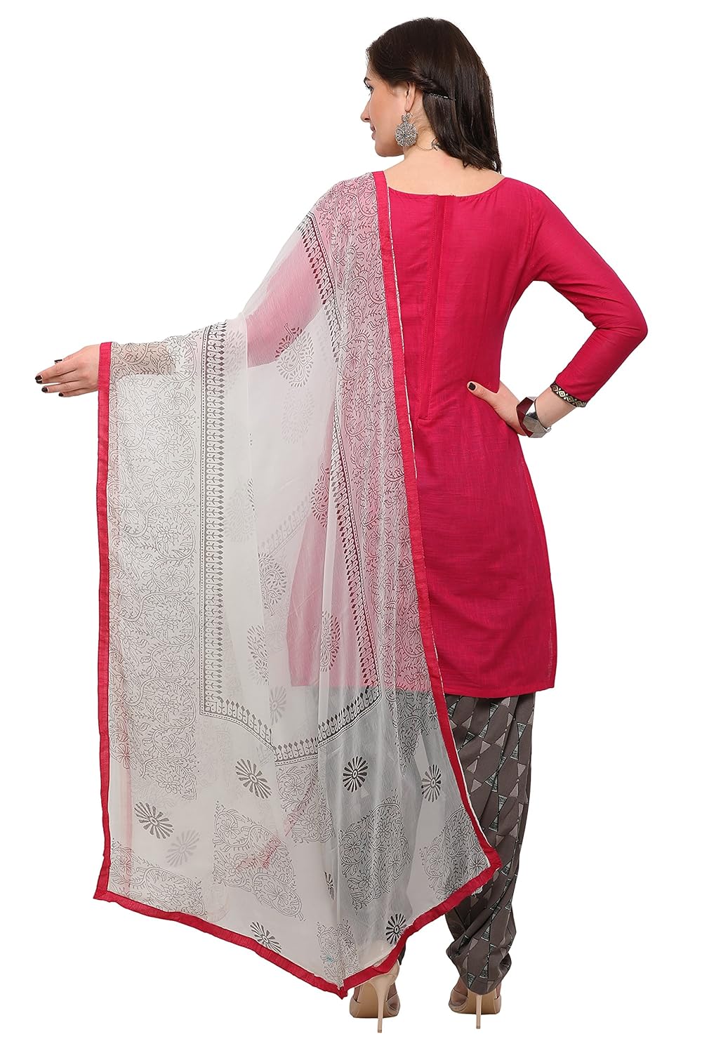 ethnicjunction women's cotton dress material (ej1180-88008_free size_barbie pink)