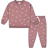 Gerber Baby Girls' Toddler 2-piece Fleece Sweatshirt and Jogger Set