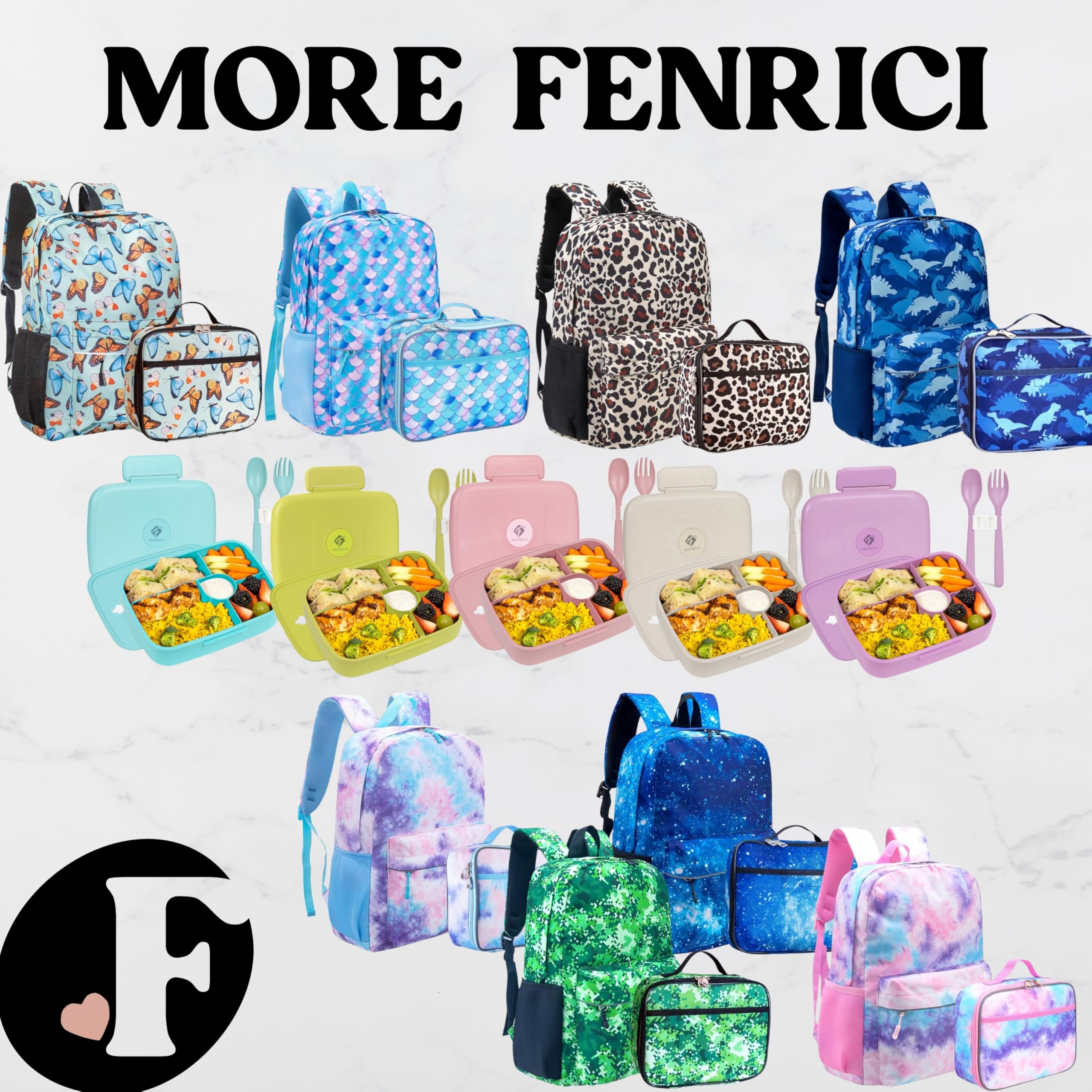 Fenrici Galaxy Lunch Box for Boys, Girls, Kids Insulated Lunch Bag, Perfect for Preschool, K-6, Soft Sided Compartments, Spacious, BPA Free, Food Safe,10.8in x 8.5in x 2.8in (Galaxy-Purple)