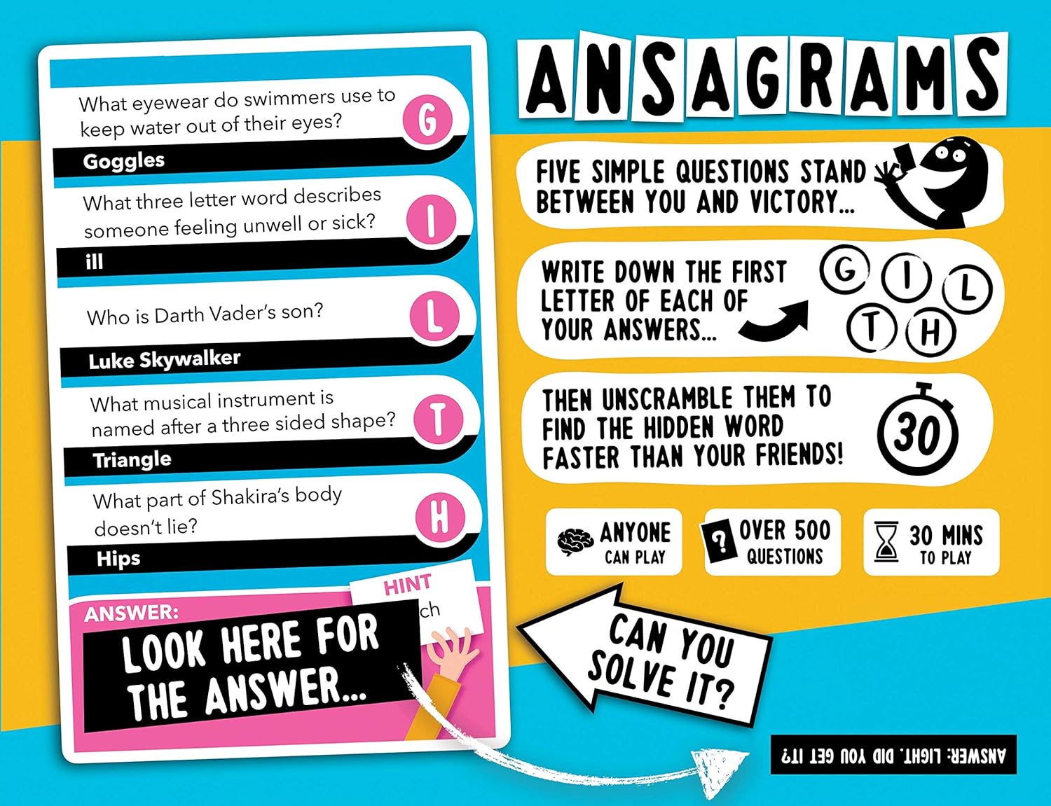 Format Games Ansagrams Trivia Card Game, Mehrfarbig, 3.7 x 4.8 x 1 inches - Image 3