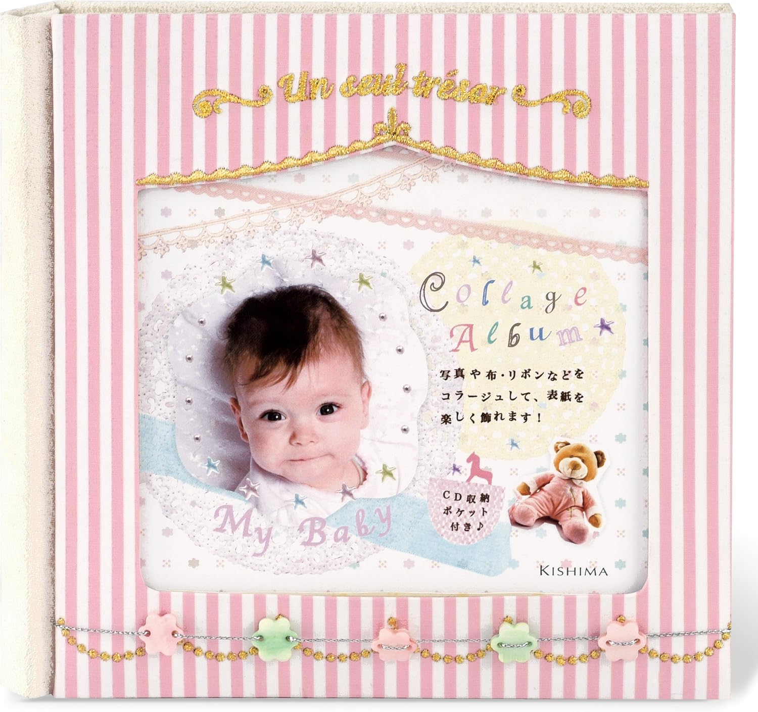 Amazon Co Jp ベビーコラージュアルバム Coccolo コッコロ Pink Kp ベビー マタニティ