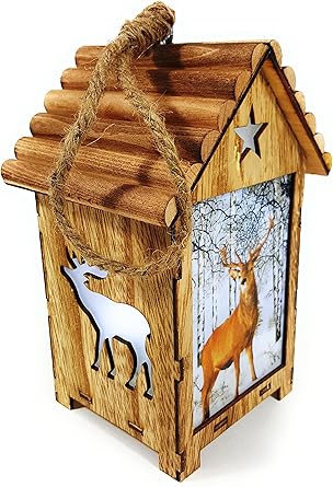 Bambelaa Led Leuchthaus Hirsch Weihnachtsdeko Holz Weihnachtsbeleuchtung Innen Kabellos Weihnachten Haus Amazon De Beleuchtung