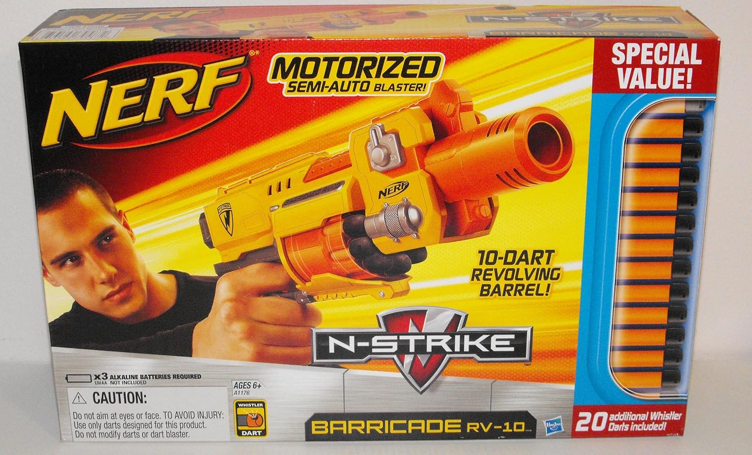 Nerf NStrike Barricade RV10 Motorized SemiAuto Blaster with 30
