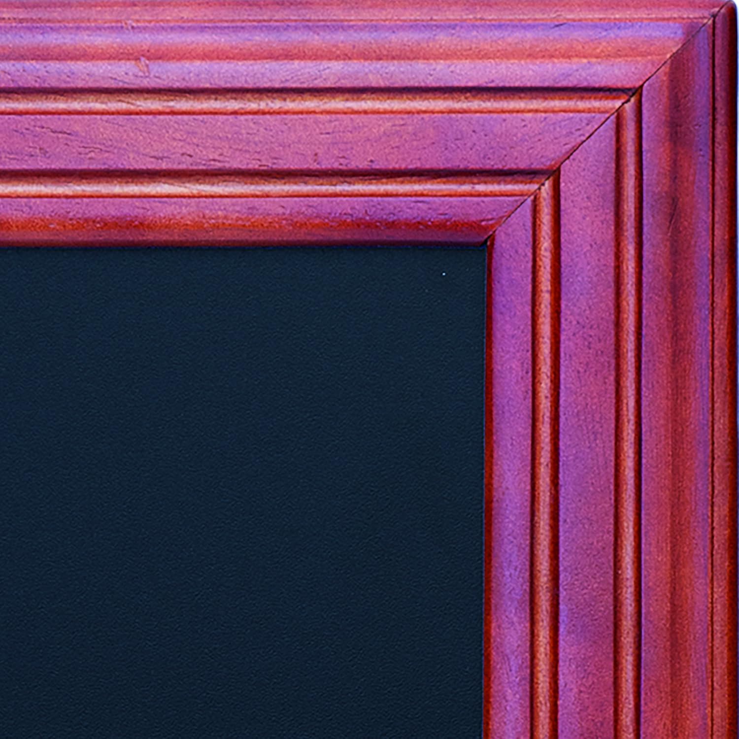 Securit Universal Hardwood Chalk Board, Lacquered Mahogany Finish, Wall Mountable, 60x80cm (WBU-M-60) - Image 4