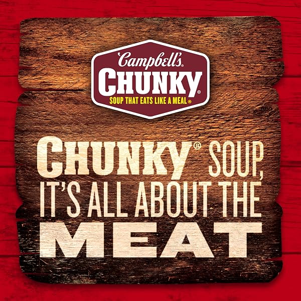 CAMPBELL’S CHUNKY SOUP, JAZZY JAMBALAYA WITH CHICKEN, SAUSAGE AND HAM SOUP, 16.1 OZ CAN