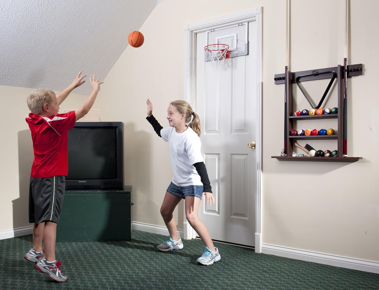 Spalding NBA Jam Over-The-Door Mini Basketball Hoop : Wall Mount Basketball Backboards : Sports & Outdoors