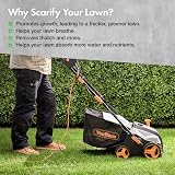 VonHaus Electric Lawn Scarifier/Aerator 1800W 38cm Working Width 55L Box view 2