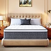 Queen Mattress, 12 Inch Queen Size Hybrid Mattresses in a Box, Medium Feel Foam and Individual Pocket Springs, Fiberglass Free Bed Mattress, Extra Edge Support, Pressure Relief, CertiPUR-US