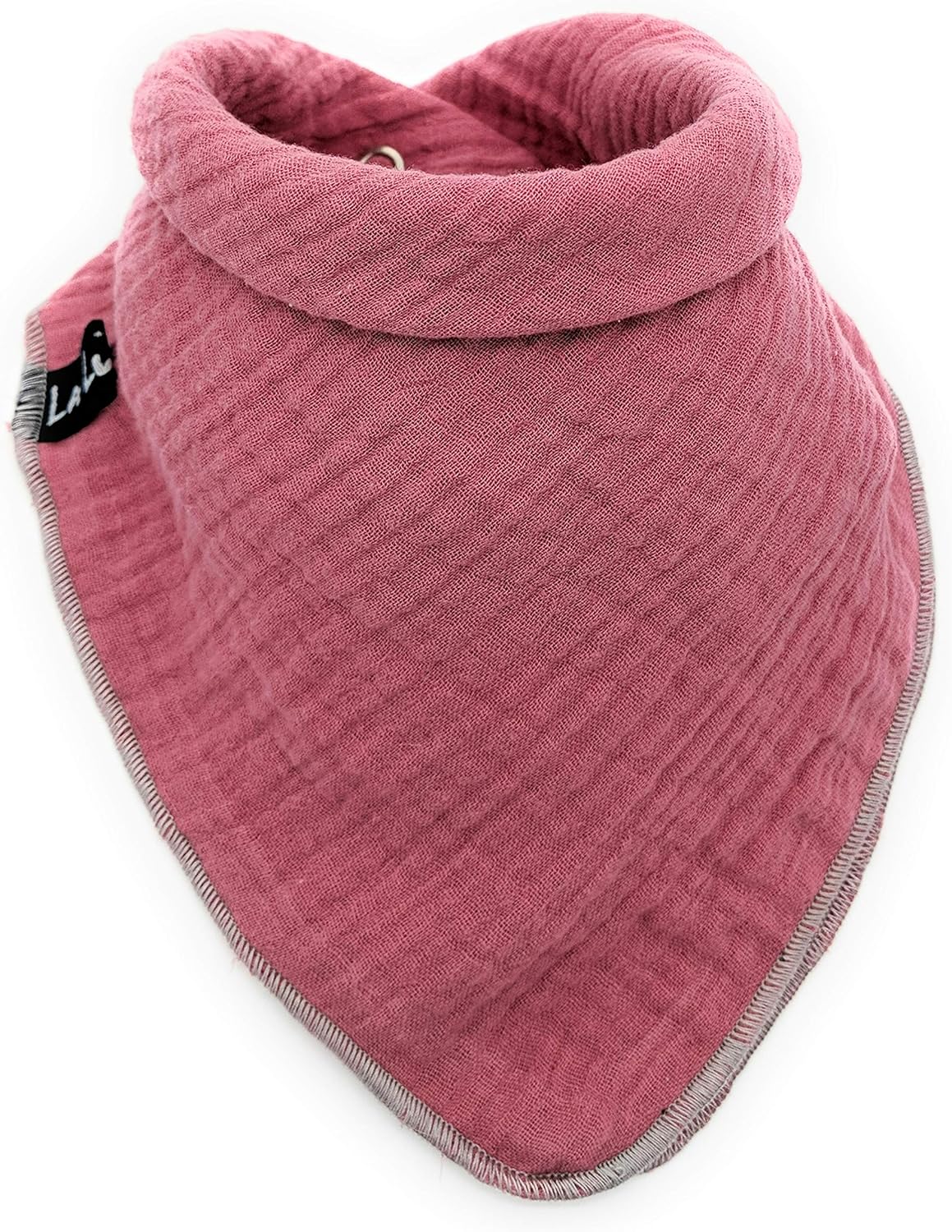 LA LUNA® BABY Halstuch Musselin, weich & saugfähig mit Druckknopf, Made in Germany, handmade, 100% zertifizierte Baumwolle, Kleinkind 0-6 Jahre, Dreieckstuch