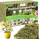 Riare 2.8LBS Premium Sphagnum Moss for Plants- 55QT Natural Dried Plant Moss for Potted Plants, Orchid Moss for Repotting, So