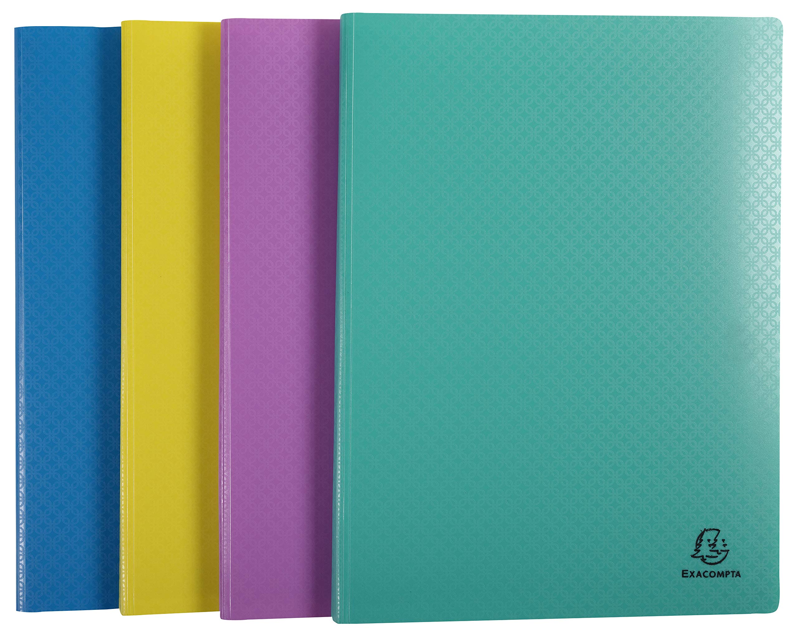Exacompta - Ref 88490E - Forever Young Textured Bright PP Welded Display Books - 240 x 320mm in Size, Suitable for A4 Documents, 40 Pockets, 80 Viewing Pages
