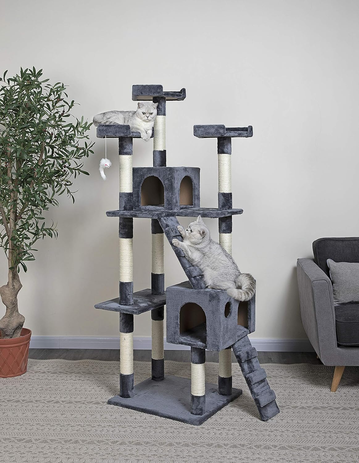 Go Pet Club Cat Tree Furniture 72in. : Pet Supplies