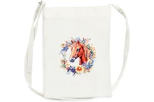 BJDAMAI Mini Canvas Bag for Teens Kids Girls, Small Purse with Shoulder Strap Holds Phone Wallet Keys Lipstick Coin!