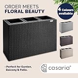 CASARIA Large Tall Rattan Flower Pot Planter with 3 Inner Pots 83x30.5x60 cm view 7