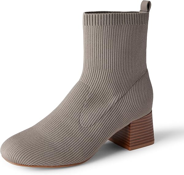 Amazon Essentials Damen Stretch-Stiefeletten Aus Strick, Taupe, 35 EU