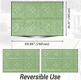ARSUK Outdoor Plastic Rug 150x100cm Weatherproof Reversible Pattern view 2
