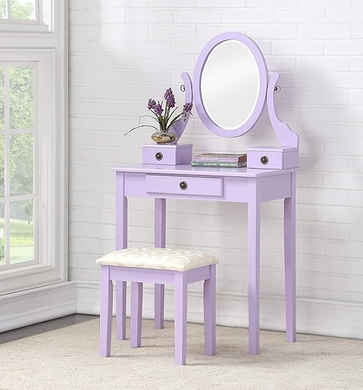 unicorn vanity table and stool