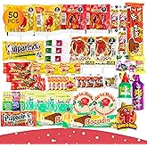 Mexican Candy Variety Pack (50 Count) Dulces Mexicanos, Mexican Snacks, with Lollipops, Lucas Candy, Pulparindo Tamarindo, Mazapan, Spicy Dulce Mexico Assorted Mix, by Sabores de Mexico
