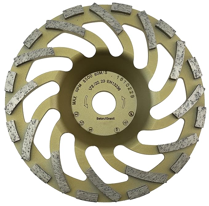 PRODIAMANT Profi Diamant-Schleiftopf Beton 180 mm x 22,2 Diamantschleiftopf PDX82.918 180mm