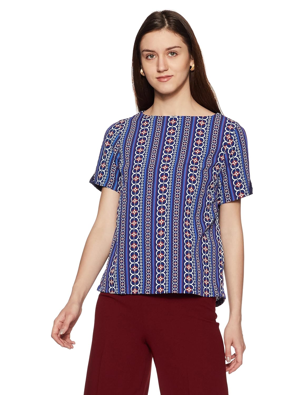 allen solly women's regular fit synthetic shirt