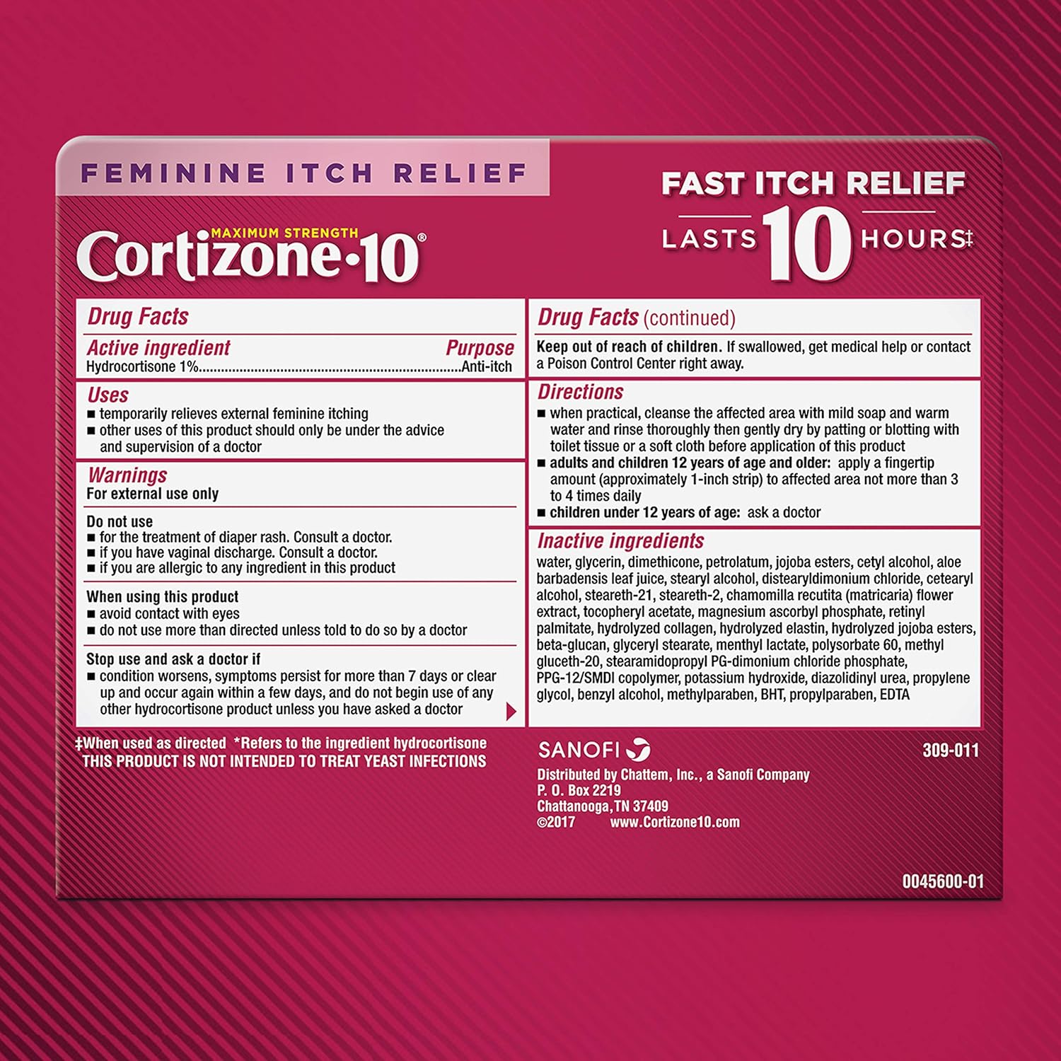 Cortizone 10 Intensive Feminine Itch, White, No Flavour, 1 Ounce: Health & Personal Care