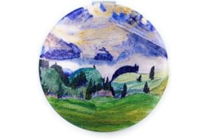 Aeisage Small Mirror Girls Pretty Pocket Mirror Kawaii Makeup Mirror Green Compact Mirror for Kids Erich Heckel Art Deco