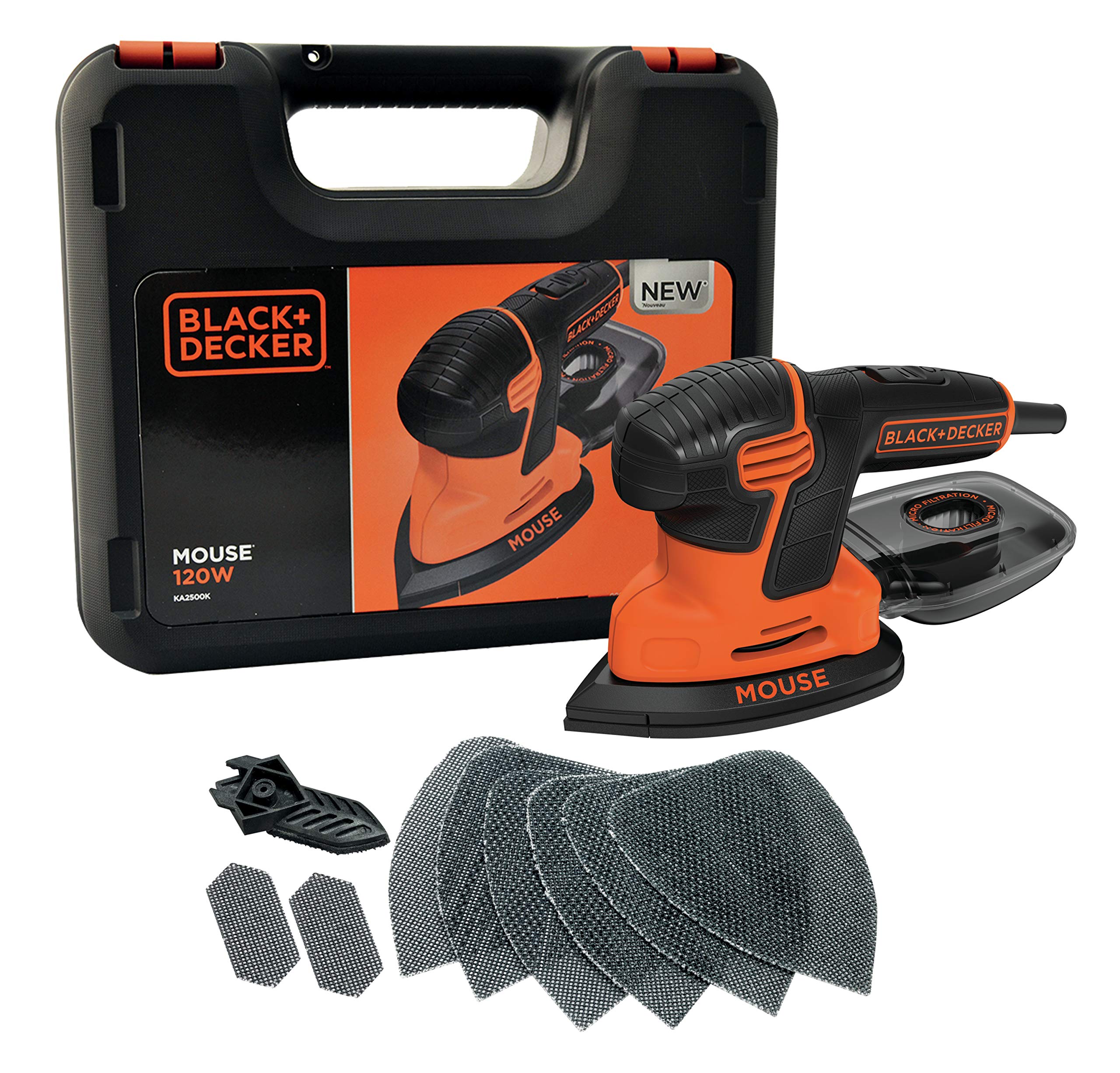 Black+Decker Black & Decker Ka2500K Mouse Ponceuse 120 W Nouveau Design