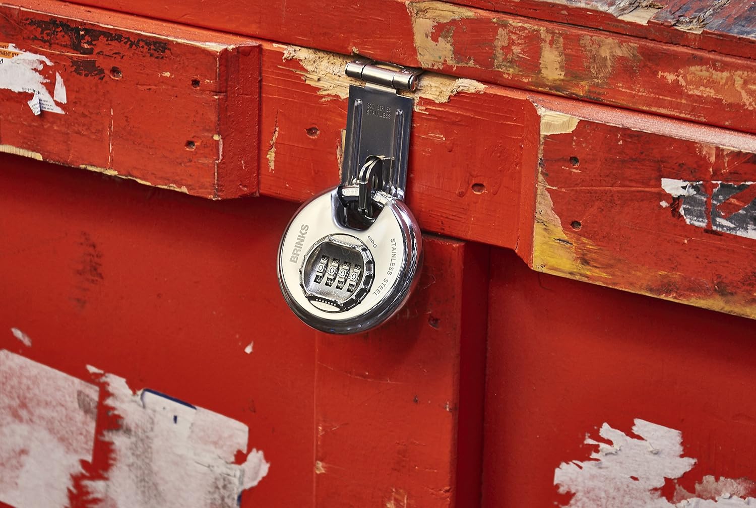 BRINKS 173-80051 80Mm Stainless Steel Resettable Combination Discus Padlock: Automotive