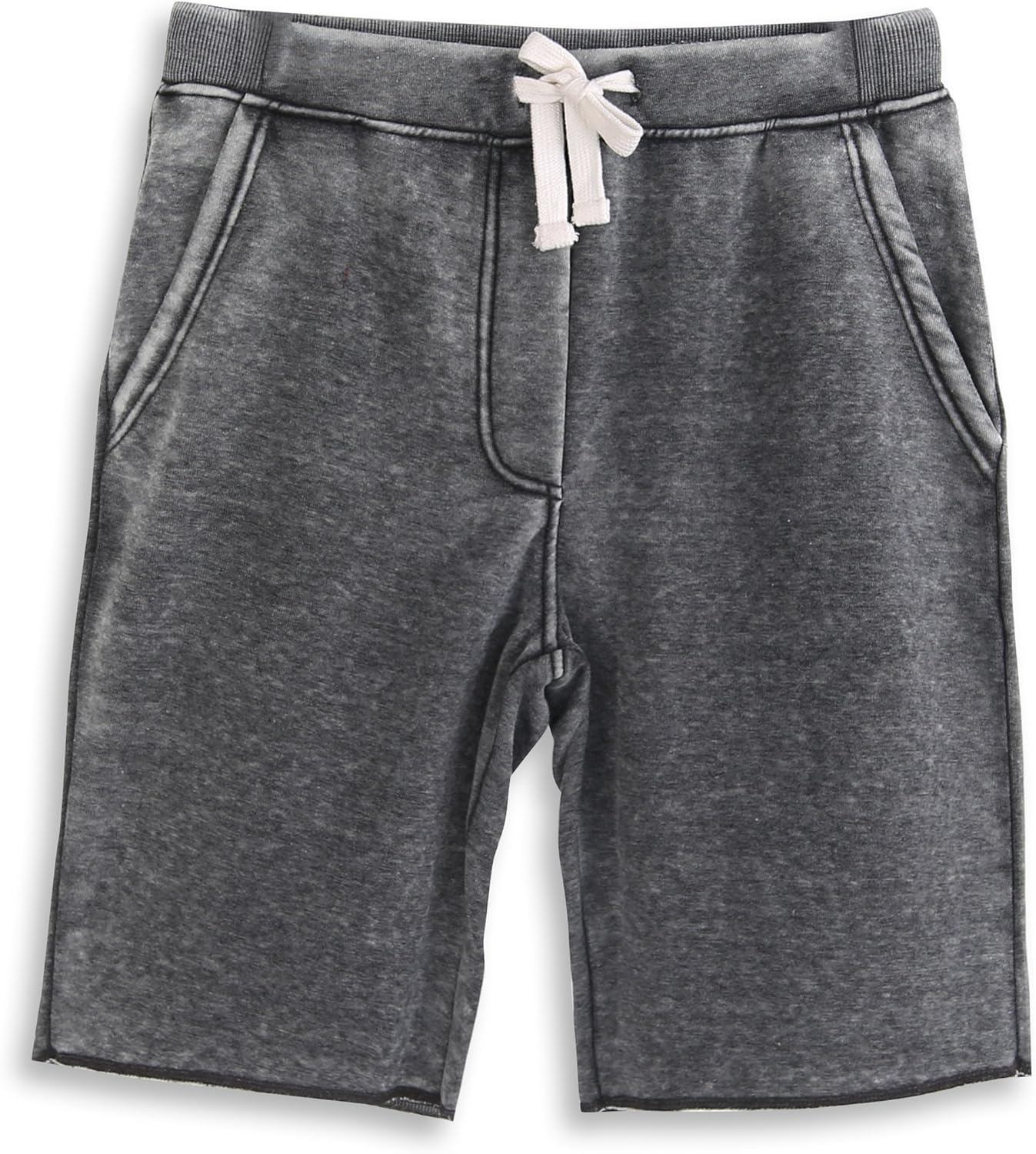 HARBETH Men's Casual Soft Cotton Elastic Fleece Jogger Gym Active Pocket Shorts