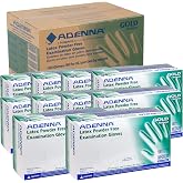 Adenna GOLD Disposable Latex Gloves &ndash; 6 Mil, Powder Free Exam Glove, Textured Grip, Medical, Industrial Use, White