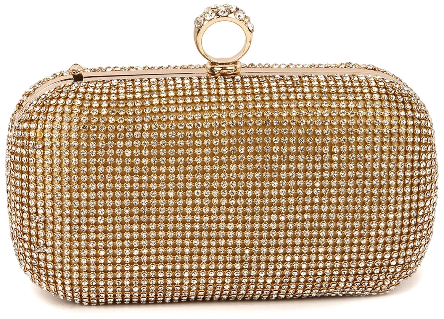 kleio designer party stone sling clutch