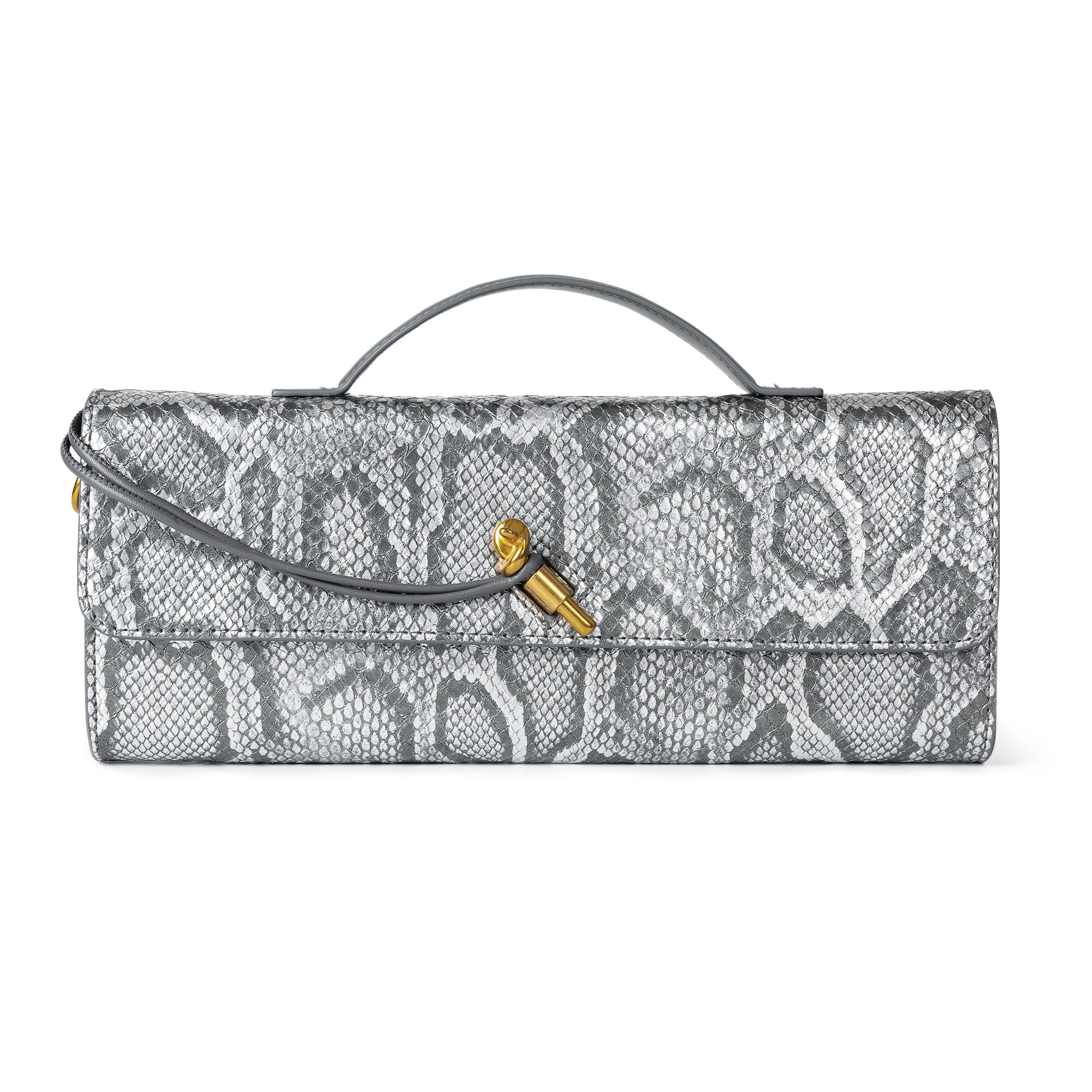 Photo 1 of Joryin Evening Bag for Women Evening Clutch Shoulder Bag Crossbody Bag Top Handle Handbags Formal Silver Evening Purse