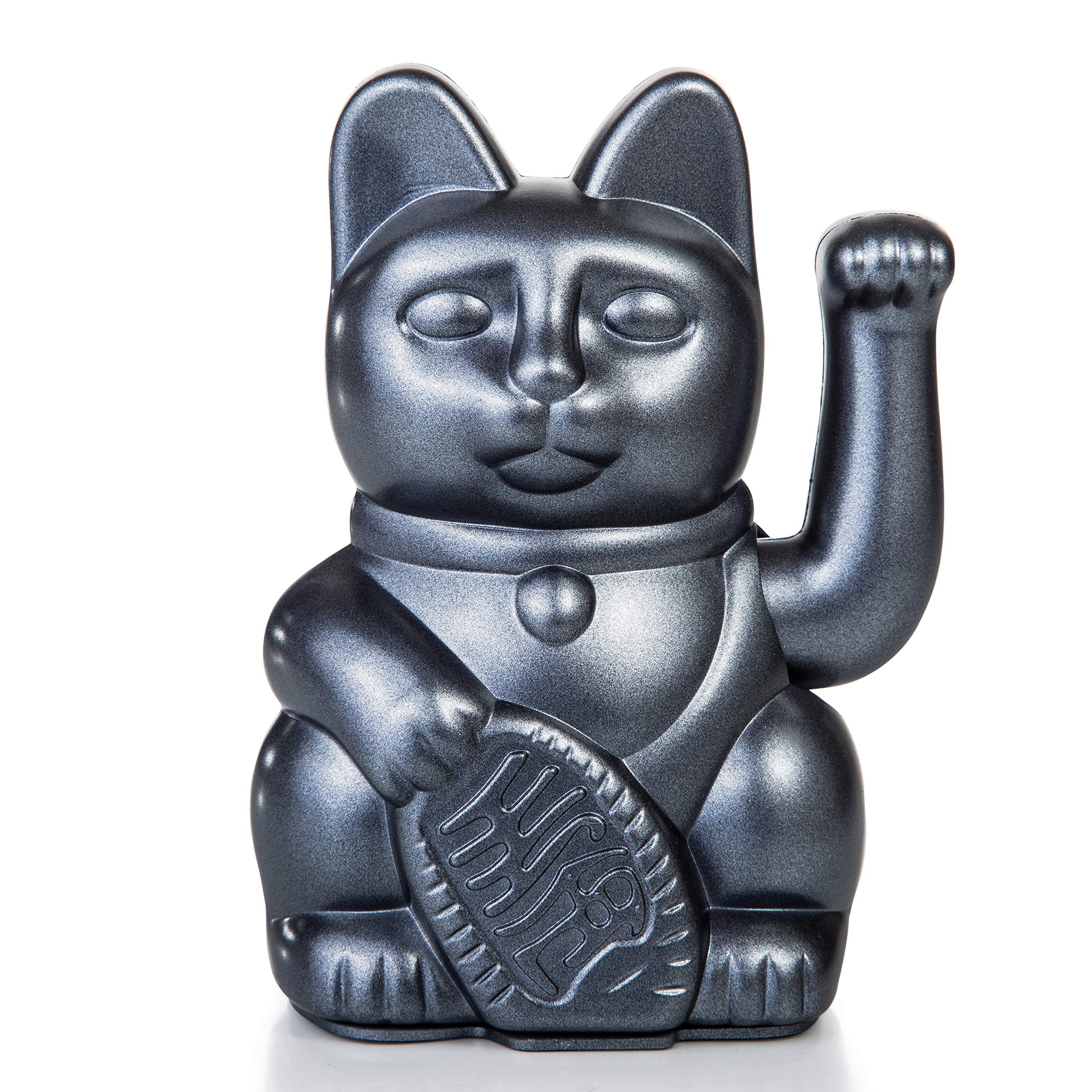 Lucky Cat - Waving Cat, Plastic, galaxy metalic, ca. 15 x 10,5 cm