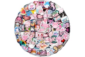 ANROOG 100 PCS Axolotl Stickers for Water Bottles,Cute Vinyl Waterproof Laptop Skateboard Stickers Aesthetic Computer Hydroflask Phone Stickers for Kids Teens Girls