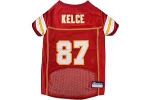 PETS FIRST NFLPA Travis Kelce PET Jersey, NFL Dog Shirt, Size X-Small, Kansas City Chiefs Mesh Jersey for Dogs