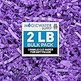 MagicWater Crinkle Cut Paper for Gift Baskets - 2LB - Purple - Perfect for Shredded Paper Filler, Basket Filler, Gift Boxes, Bridesmaid Gifts, Christmas Stuffers & More – Ideal for All Occasions