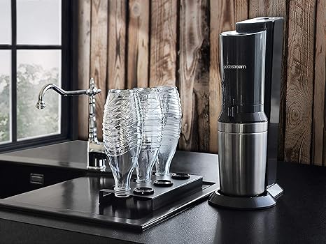 Designer Flaschenhalter Abtropfhalter Abtropfstander Fur Sodastream Flaschen Aus Edelstahl Soda Stream Aufbewahrung Der Flaschen Im Abtropfgestell Der Perfekte Sodastream Flaschenhalter Amazon De Kuche Haushalt