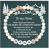Shonyin Nana/Mimi/Gigi/Daddy Gifts,Natural Stone Bracelet Valentines Mother's Day Christmas Birthday Gifts for Women Men