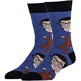 ooohyeah Men's Funny Mr Bean Socks | Novelty Cool Crazy Crew Socks, Fun Casual Dress Socks, Funny Gift Choice for Men