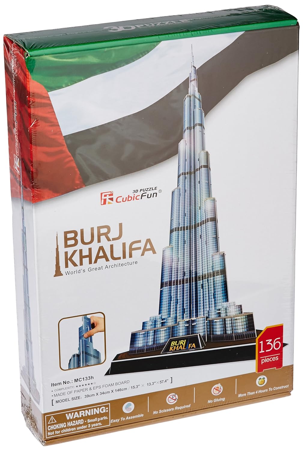 Burj Khalifa 3D Puzzle 136Piece Daron World wide Trading Inc CFMC133H
